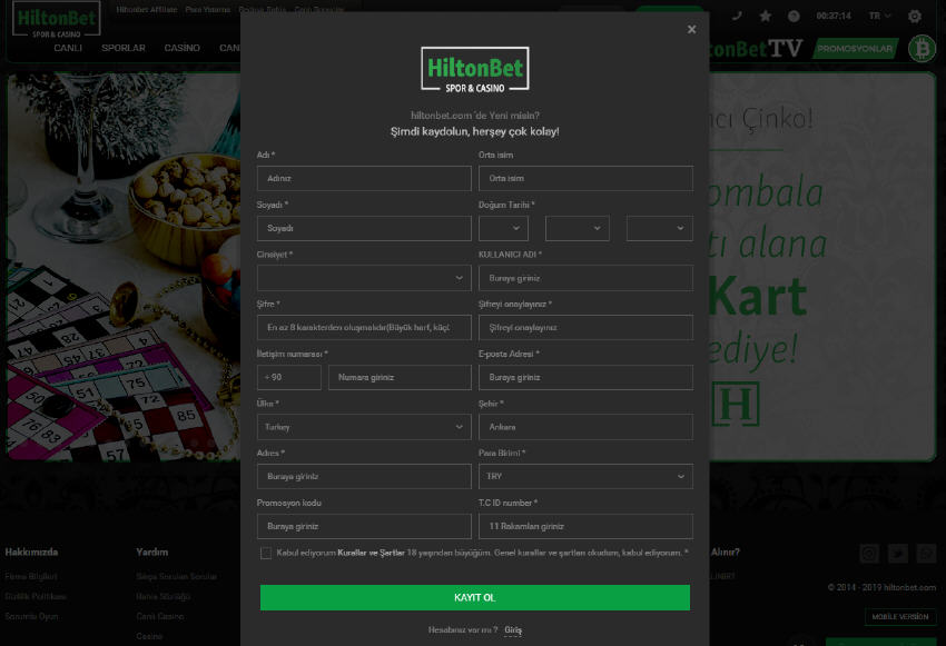 hiltonbet21 - Hiltonbet &Uuml;ye Ol
