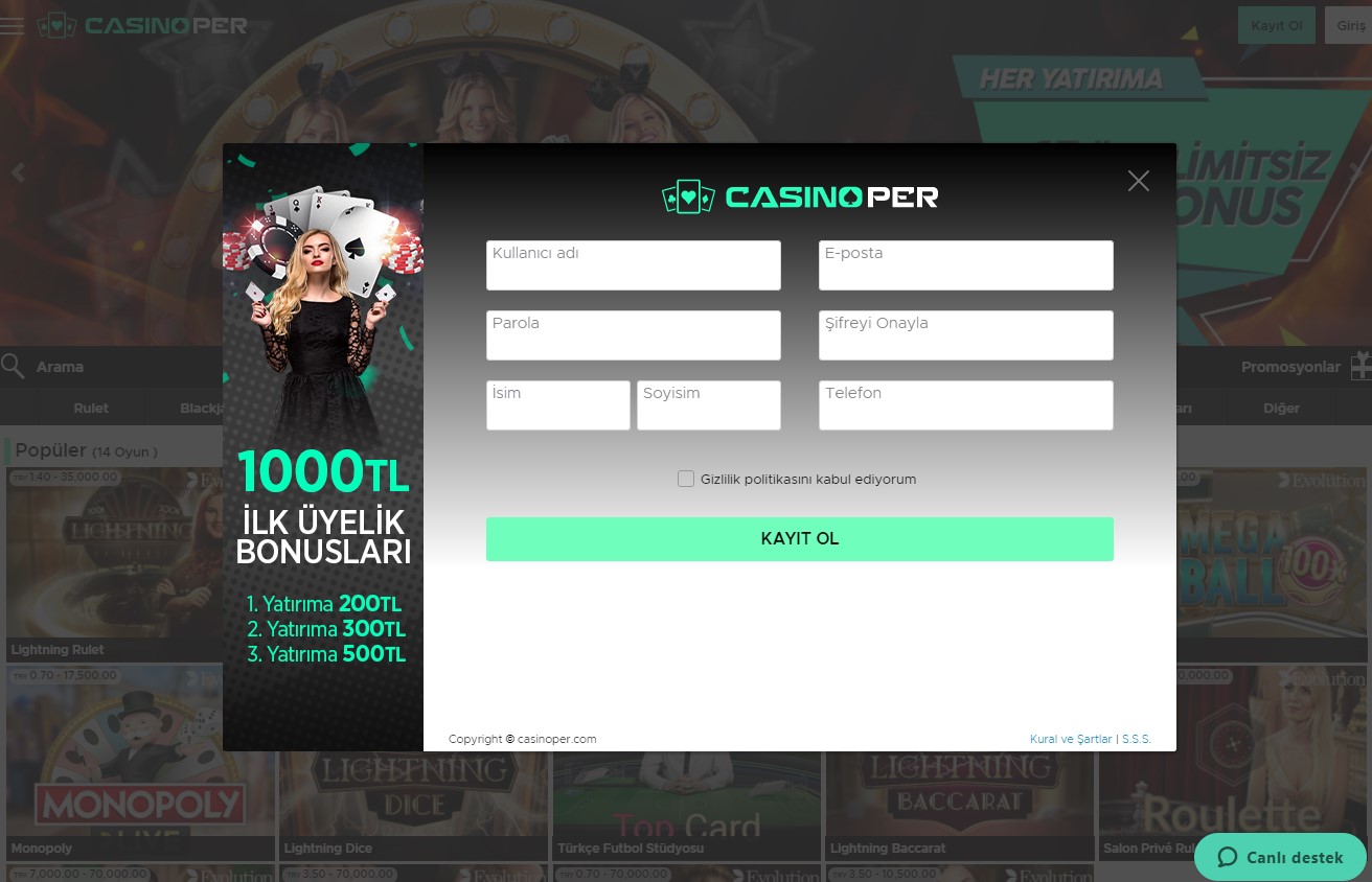 casinoper23 - Casinoper &Uuml;ye Ol